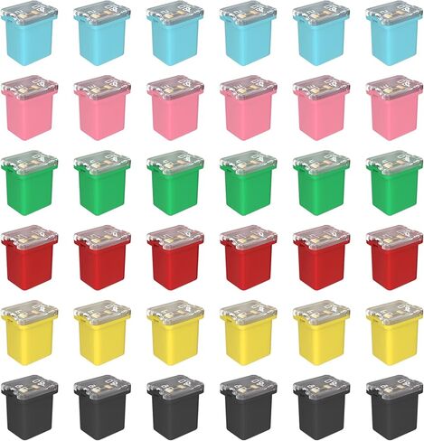 250Pcs Car Fuse Assortment Kit 5A 7.5A 10A 15A 20A 25A 30A Standard & Mini Car Blade Fuses 20A 30A 40A 50A 60A Low and Tall/STD Profile Box Shaped Automotive Fuse for Cars, Trucks and SUV, Boat in Saudi Arabia