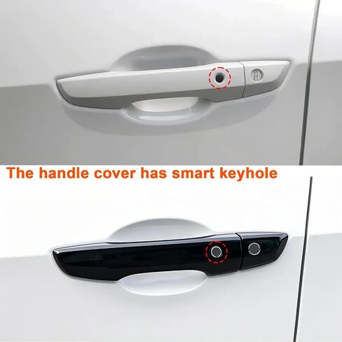 2pcs Side Mirror Cover Cap&4pcs Door Handle Covers Compatible with Honda Civic 2016 2017 2018 2019 2020 2021,10th Gen Civic Exterior Accessories Kit in Saudi Arabia