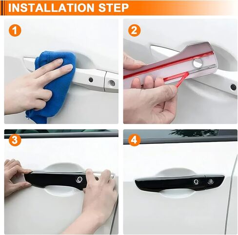 2pcs Side Mirror Cover Cap&4pcs Door Handle Covers Compatible with Honda Civic 2016 2017 2018 2019 2020 2021,10th Gen Civic Exterior Accessories Kit in Saudi Arabia