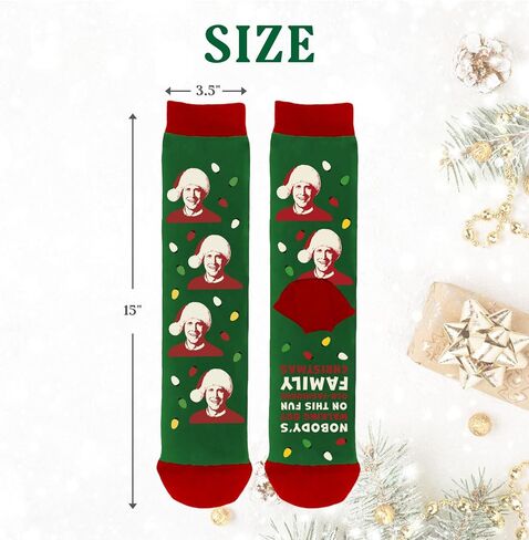 Funny Christmas Socks for Women Men, National Lampoons Christmas Vacation Costume Accessories, Winter Warm Knitted Socks in Kuwait