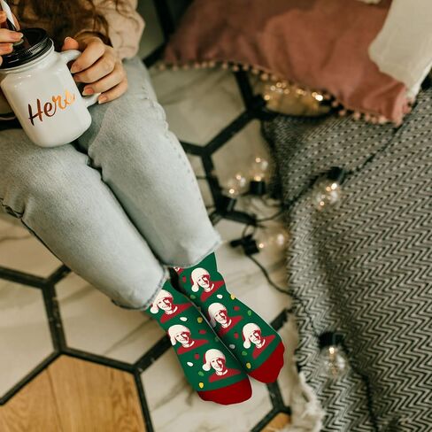 Funny Christmas Socks for Women Men, National Lampoons Christmas Vacation Costume Accessories, Winter Warm Knitted Socks in Kuwait