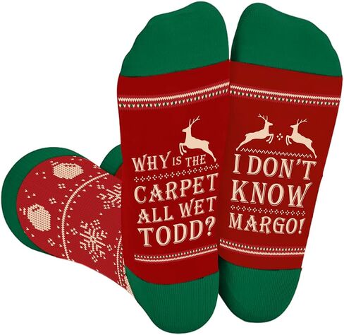 Funny Christmas Socks for Women Men, National Lampoons Christmas Vacation Costume Accessories, Winter Warm Knitted Socks in Kuwait