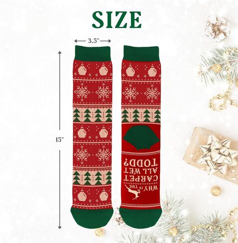 Funny Christmas Socks for Women Men, National Lampoons Christmas Vacation Costume Accessories, Winter Warm Knitted Socks in Kuwait