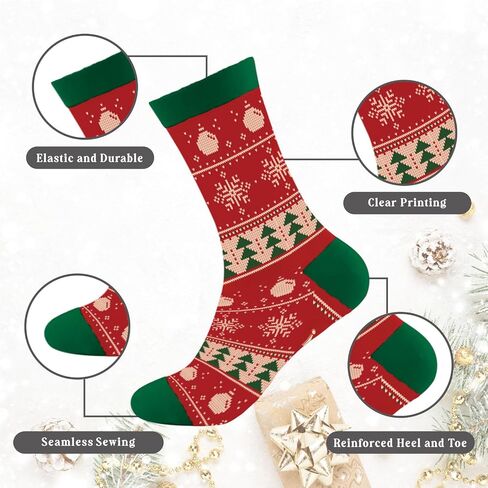 Funny Christmas Socks for Women Men, National Lampoons Christmas Vacation Costume Accessories, Winter Warm Knitted Socks in Kuwait