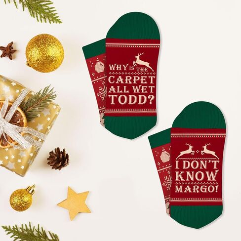 Funny Christmas Socks for Women Men, National Lampoons Christmas Vacation Costume Accessories, Winter Warm Knitted Socks in Kuwait