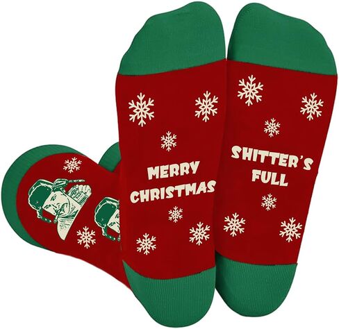 Funny Christmas Socks for Women Men, National Lampoons Christmas Vacation Costume Accessories, Winter Warm Knitted Socks in Kuwait