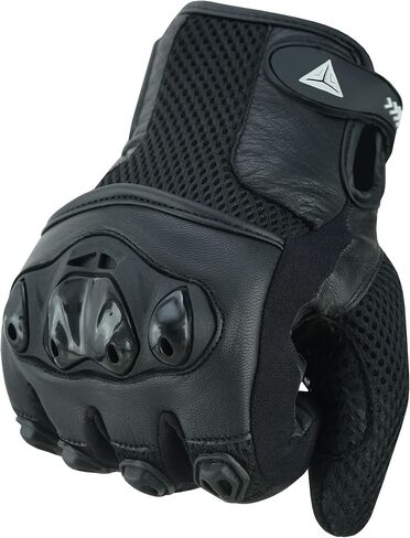 Goatskin Leather Motorcycle Gloves, Riding, Touring, Cruising, Biker, Palm Protection Slider Motorbike Gloves for Men and Women in Saudi Arabia