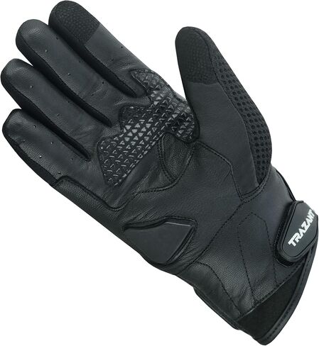 Goatskin Leather Motorcycle Gloves, Riding, Touring, Cruising, Biker, Palm Protection Slider Motorbike Gloves for Men and Women in Saudi Arabia