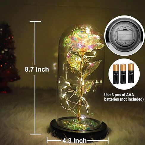 for Her,Romantic Valentine Gifts for Women Wife Mom Girlfriend Pink Rose Gift Love Led Galaxy Rose in Glass Dome, Ideas Gifts for Mother's Day,Birthday,Anniversary in Saudi Arabia