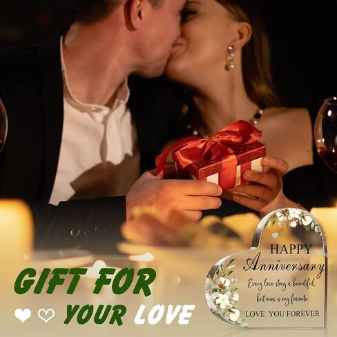Happy Anniversary Cardinal Gift for Women Anniversary Wedding Gifts Anniversary Acrylic Valentines Day Gifts for Her Him Couple Wife Husband Girlfriend Boyfriend (Cotton Style) in Saudi Arabia