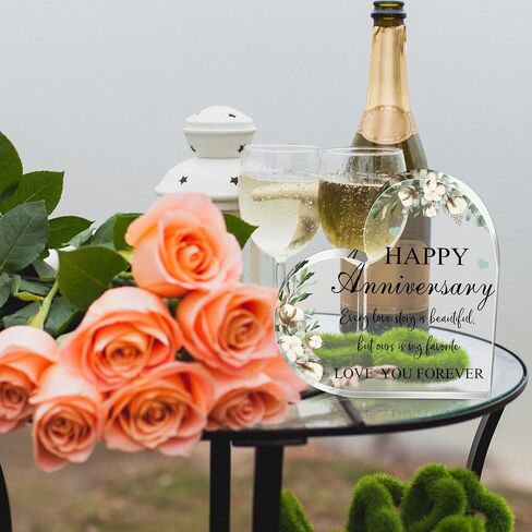 Happy Anniversary Cardinal Gift for Women Anniversary Wedding Gifts Anniversary Acrylic Valentines Day Gifts for Her Him Couple Wife Husband Girlfriend Boyfriend (Cotton Style) in Saudi Arabia
