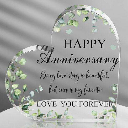 Happy Anniversary Cardinal Gift for Women Anniversary Wedding Gifts Anniversary Acrylic Valentines Day Gifts for Her Him Couple Wife Husband Girlfriend Boyfriend (Cotton Style) in Saudi Arabia
