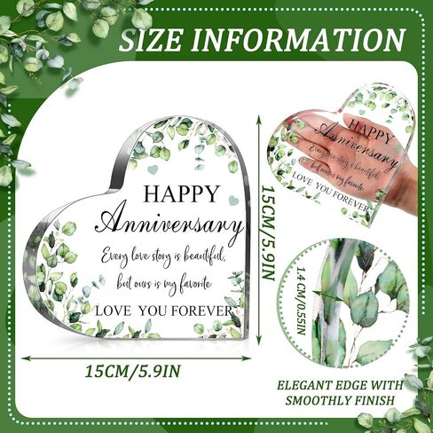 Happy Anniversary Cardinal Gift for Women Anniversary Wedding Gifts Anniversary Acrylic Valentines Day Gifts for Her Him Couple Wife Husband Girlfriend Boyfriend (Cotton Style) in Saudi Arabia