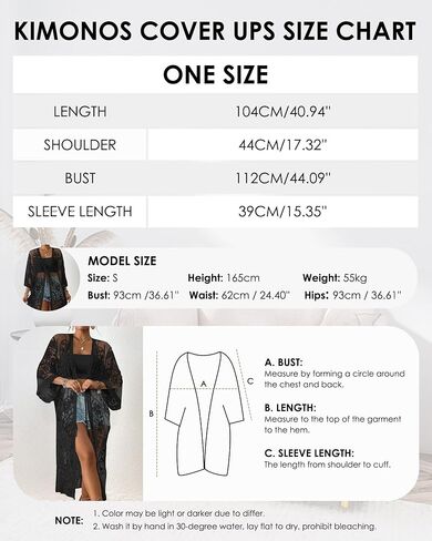 Bsubseach Kimonos for Women Lace Sexy Swimsuit Cover Ups Open Front Beach Robe Summer Cardigan in Kuwait