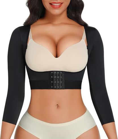 FeelinGirl Arm Shaper for Women Post Surgery Arm Lipo Compression Sleeves Slimming Arm Front Closure Shapewear Open Bust in Kuwait