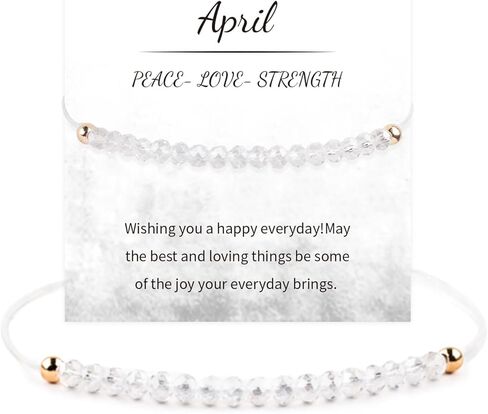 أساور جوهرة الميلاد للنساء والفتيات، سوار من الأحجار الكريمة مصنوع يدويًا، هدايا عيد ميلاد هدايا مجوهرات جوهرة الميلاد لأمها وزوجته سوار كريستال من حجر الميلاد (نكة-يونيو) in Kuwait