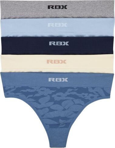 RBX Active Women's Everyday Performance Seamless Thong Panties 5-Pack Underwear in Kuwait