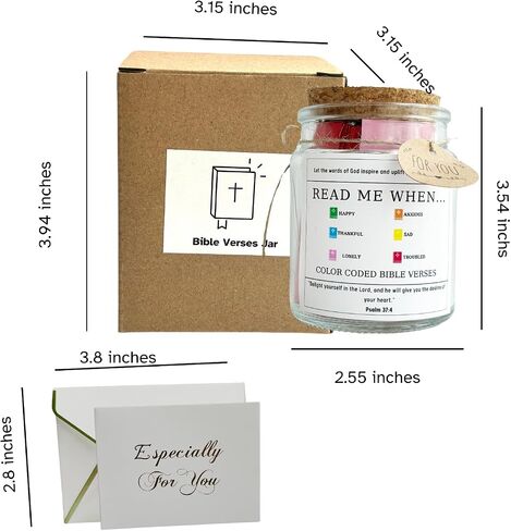 Bible Verse Jar, Read Me When Bible Verses Jar, Inspirational Bible Verse Jar for Emotions and Feelings, Prayer Jar With Scriptures, Christian Gifts for Women Men Mom Dad, Religious Gifts in Saudi Arabia