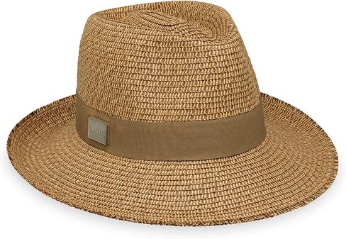 CARKELLA by Wallaroo Women’s Emery Fedora – UPF 50+ Sun Hat, Wide Brim, Packable, Adjustable, Natural Fiber, Medium Size in Saudi Arabia