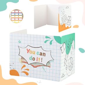 24 PCS Privacy Boards for Student, Desk Dividers for Students, Cardboard Study Carrel Divider, Privacy Shield Folder Boards, Classroom Divider Shield for School Teachers Home