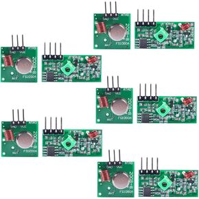 HiLetgo 5 Sets 433M Transmitter + Receiver Kit High Frequency Super Regenerative Transceiver Module for Burglar Alarm