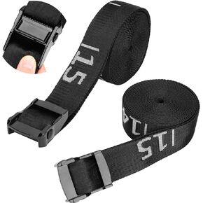 Gymnastics Rings Straps with 15 FT Adjustable Number Buckle for Pull-Up Bar Workout Exercise Gym Hanging Rings Indoor (One Pair Strap Only)