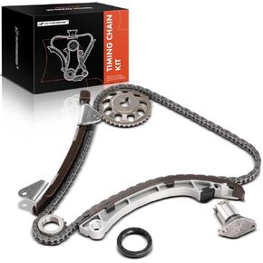 A-Premium 6PCS Engine Timing Chain Kit W/Sprocket [fits DOHC, 4Cyl 1.8L, 1ZZ-FE] Compatible with Chevrolet Prizm & Pontiac Vibe 03-08 & Toyota MR2 Spyder Celica 00-05, Corolla 00-08, Matrix 03-08