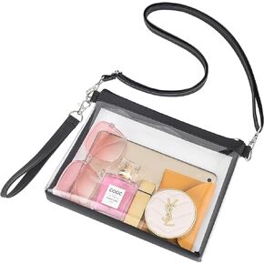 USPECLARE Clear Crossbody Purse Bag Stadium Approved Clear Tote Bag for Work Concert Sports