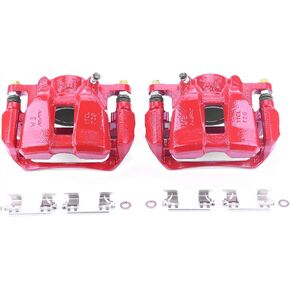 Power Stop Front S7106 Pair of High-Temp Red Powder Coated Calipers