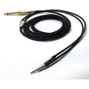 Replacement Cable Compatible with Hifiman HE4XX, HE-400i (The Latest Version with Both 3.5mm Plug) Headphones 3.5mm / 6.35mm to Dual 3.5mm Jack Male Cord 1.2m/4ft