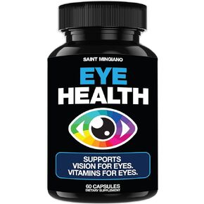 Eye Health & Vision Vitamins Supplement 60 Capsules - Supports Eye Strain, Dry Eyes, and Vision Health - Supports Vision, Ocular and Macular Health, Aids Blue Light Strain - 14 Active Ingredients.