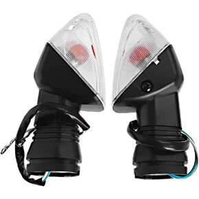 Motorcycle Front Rear Turn Signal Indicator Lights Replaces for KAWASAKI ZX-6RR KLE500 KLE 650 KLR650 -Clear