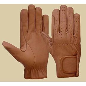 Horse Riding Men's Gloves All Leather 100% Real Leather TAN, Dark Brown & Black Premium Quality Gents Equestrian Gloves