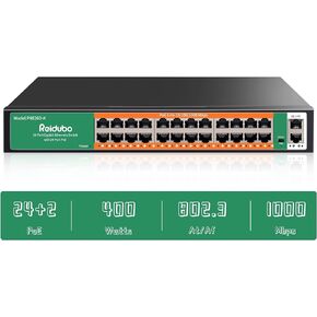 2.5G Uplink Ethernet Splitter, 2.5Gb Uplink Port & 4×1000Mbps Ethernet Port, Home Multi-Gigabit Network Hub Switch, Unmanaged Plug & Play, Metal Case, Desktop/Wall-Mount