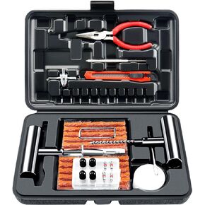 ORCISH 70PCS Tire Repair Kit, Professional Heavy Duty Tire Plug Kit, Tire Patch Kit for Fix a Flat, Tubeless Tire Puncture Change Tool Kit for Car, Motorcycle, Truck, ATV, Tractor, RV, SUV, Trailer
