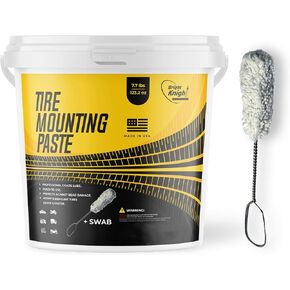 Tire Mounting Paste - Biodegradable Universal Lubricant with Applicator for Motorcycle, Bike, Truck, ATV - Direct Application - For Low-Profile, Aluminum & Alloy Wheel (7.7 Pounds + Swab) in Saudi Arabia