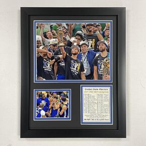 Golden State Warriors | 2021-2022 NBA Champions | 12"x15" Framed Photo Collage (Mosaic)
