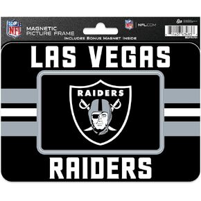 Rico Industries NFL Unisex NFL Football Stripes Magnetic Picture Frame (5"x6.75") & Magnet Combo Set - Home Décor