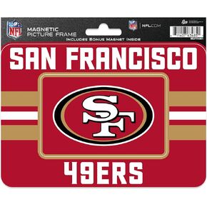 Rico Industries NFL Unisex NFL Football Stripes Magnetic Picture Frame (5"x6.75") & Magnet Combo Set - Home Décor