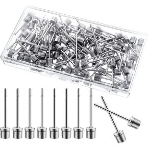 WILLBOND 100 Pack Basketball Pump Needles Ball Pump Inflation Needles Air Pump Needles with Storage Box for Sports Balls, Football Basketball Soccer and Volleyball