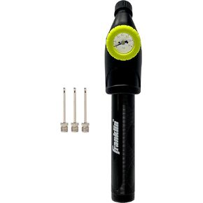 Franklin Sports Ball Pump + Pressure Gauge with Needle - Perfect Pump Hand Pump for Sports Balls - Air Inflation Pump for Soccer, Basketballs + More, Black