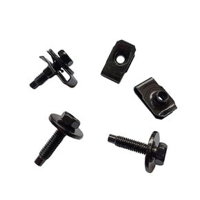 M6-1.0X25mm Stianless Steel Hex Head Bolts with 24mmWasher & Clip-on Nuts 25Sets(25+25Pcs)