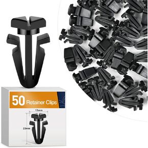 GOOACC GRC-09 40 Pcs Clips Nylon Bumper Fastener Rivet OEM Replacement 01553-09321 Fender Liner and Radiator 8mm
