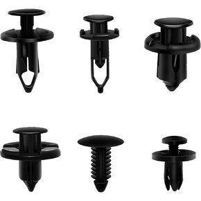 200PCS Car Retainer Clips Plastic Fasteners Kit, Popular Sizes Auto Push Pin Rivets, Universal Plastic Panel Fender Clips, Assorted Car Body Plastic Push Pin