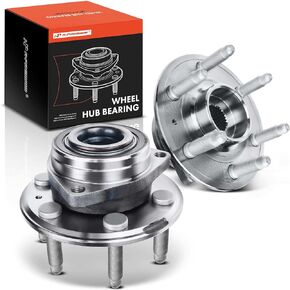 A-Premium Pair [2] 513289 Front Rear Wheel Bearing and Hub Assembly Compatible with Cadillac SRX 2010 2011 2012 2013 2014 2015 2016