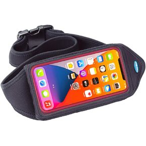 Tune Belt IP6 Running Belt for Women Men, Cell Phone Belt Holder, Waist Fanny Pack For iPhone 15/14/13/12/11 Pro Max Plus, Samsung Galaxy Note/Plus/Ultra, Fits Large Cases, Accessory Pocket – Black