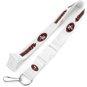 Aminco NFL San Francisco 49ers Team Lanyard, White
