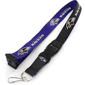 Aminco NFL Baltimore Ravens Reversible Lanyard, Team Colors, one Size (NFL-LN-162-31)