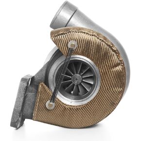 FLASLD T4 تيتانيوم توربو بطانية غطاء درع الحرارة غطاء شاحن توربو من الألياف الزجاجية حاجز درع الحرارة بطانية توربو من الألياف غطاء شاحن توربيني (ليس لـ T6 أو T3 Turbo) in Kuwait