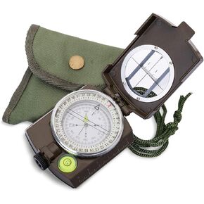 Posinly Multifunctional Military Compass with Inclinometer, Sighting, Optic, Resistant & Waterproof Compass, Essential for Hiking, Camping, Scouting